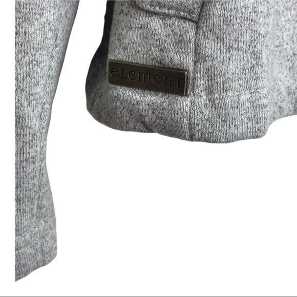 Element Long Sleeve Gray Knit Double Breasted Pea Coat Size Medium - Picture 5 of 8